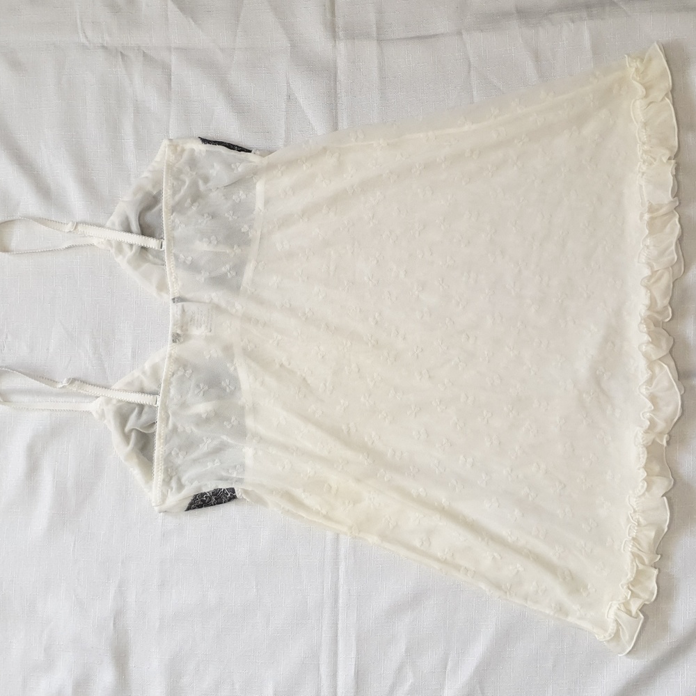 Serra sheer cream chemise Size M - Picture 7 of 10